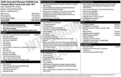 2026 Chevrolet Silverado 3500 HD Chassis Cab Work Truck
